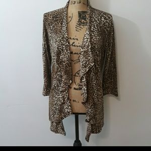 Milani Soft Open Leopard Cardigan size Large